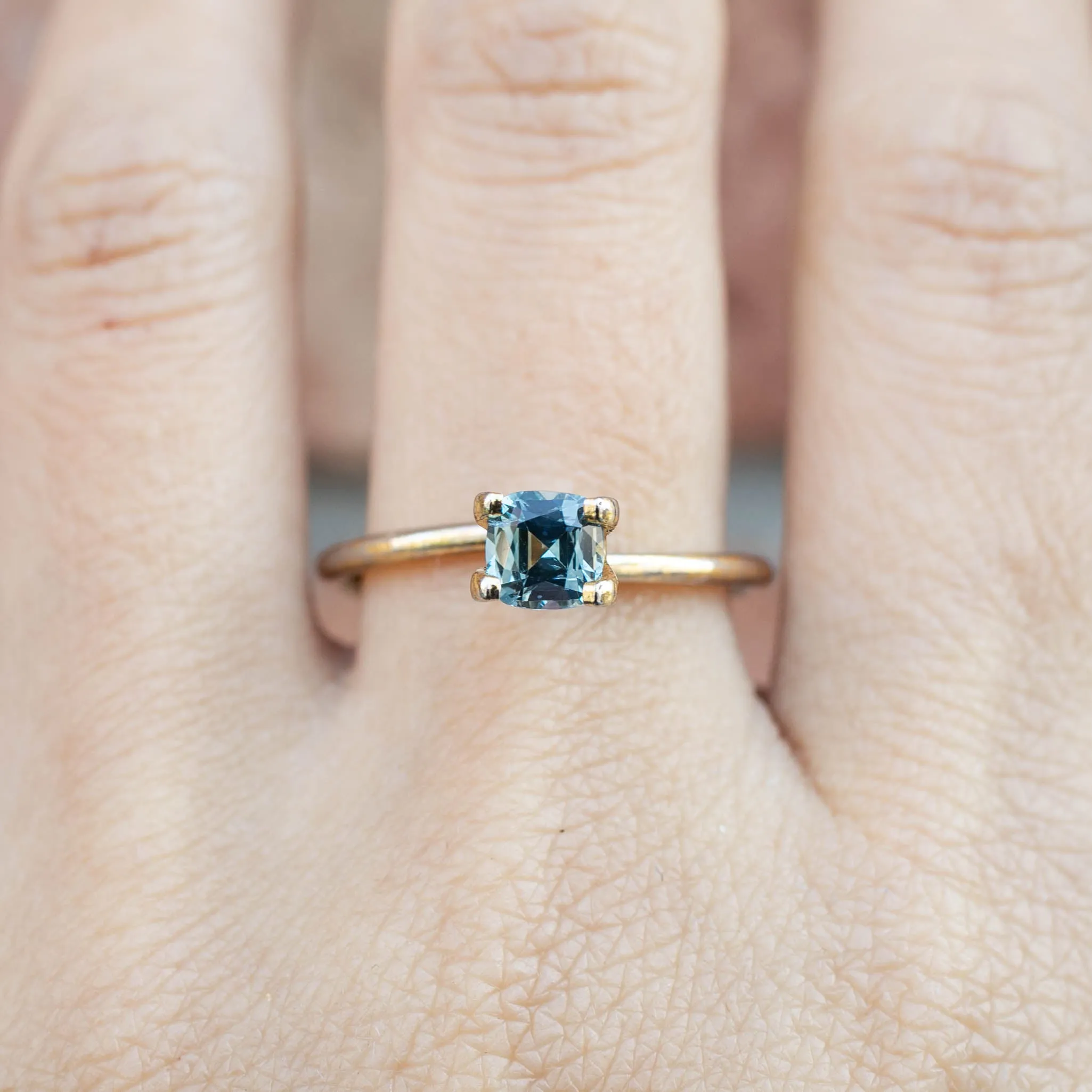 0.81ct Cushion Cut Blue Montana Sapphire