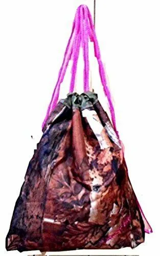 13 inch Explorer Tactical Camo Chik Pink trim Drawstring Backpack