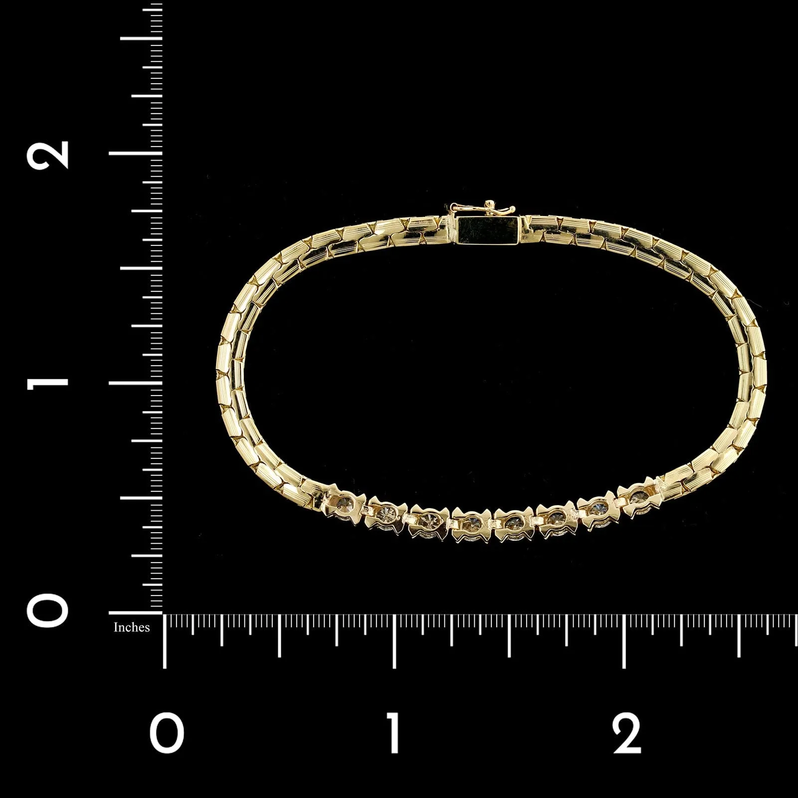 14K Yellow Gold Estate Diamond Bracelet