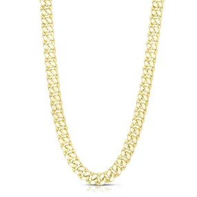 14k Yellow Gold Miami Cuban Link Chain Necklace, Width 4mm