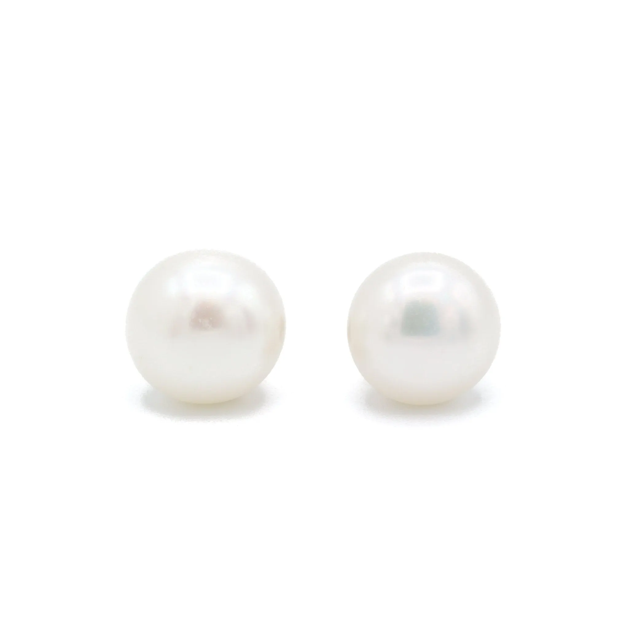 14K Yellow Gold Single Pearl Stud Earrings