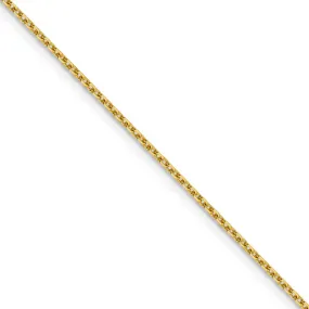 1.5mm 14k Yellow Gold Diamond Cut Solid Rolo Chain Necklace