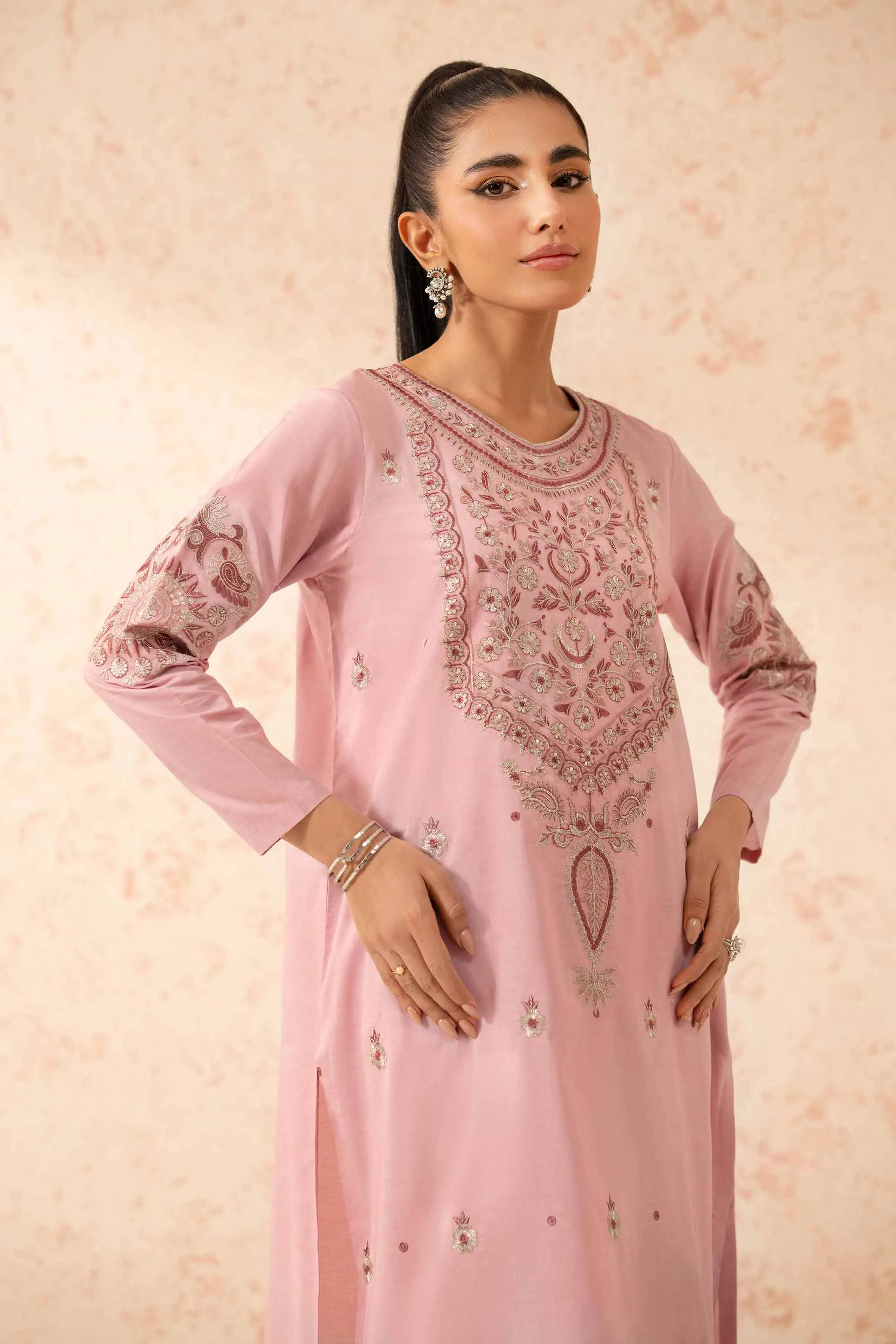 2 Piece - Dyed Embroidered Suit - 42401260