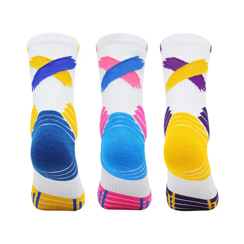 3 Pack Kids Non Slip Trainer Socks Thick Padded