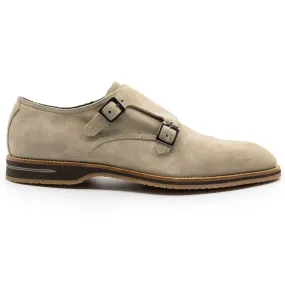 56-105-SND LEGERRA Sueded Goatskin Monkstrap, Sand