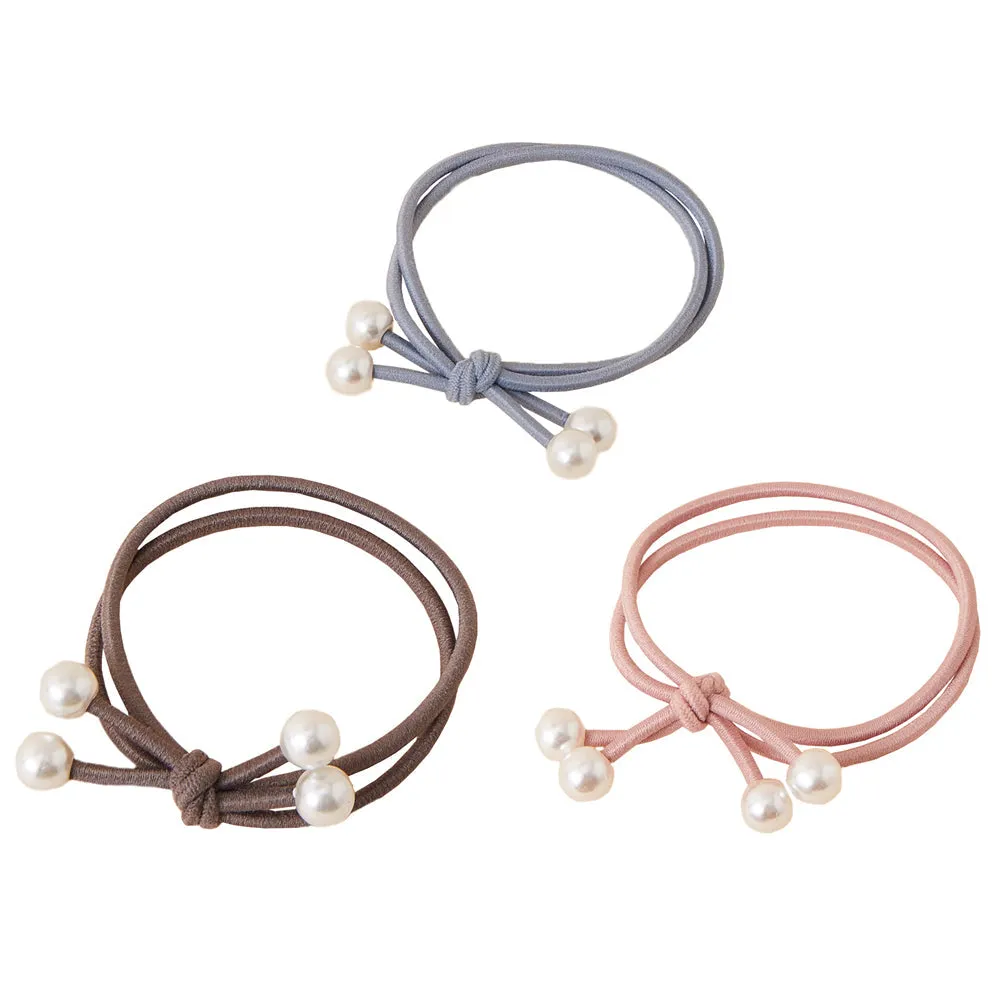 Accessorize London Women's Pearl End Bow Hair Ponies