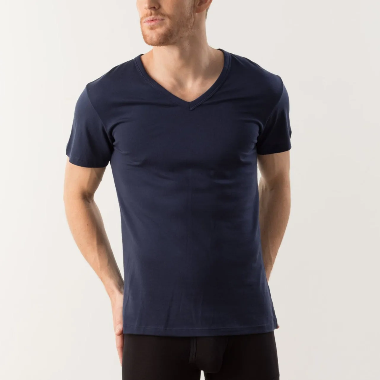 Active TENCEL™ Lyocell Pique Knit V-Neck Tee