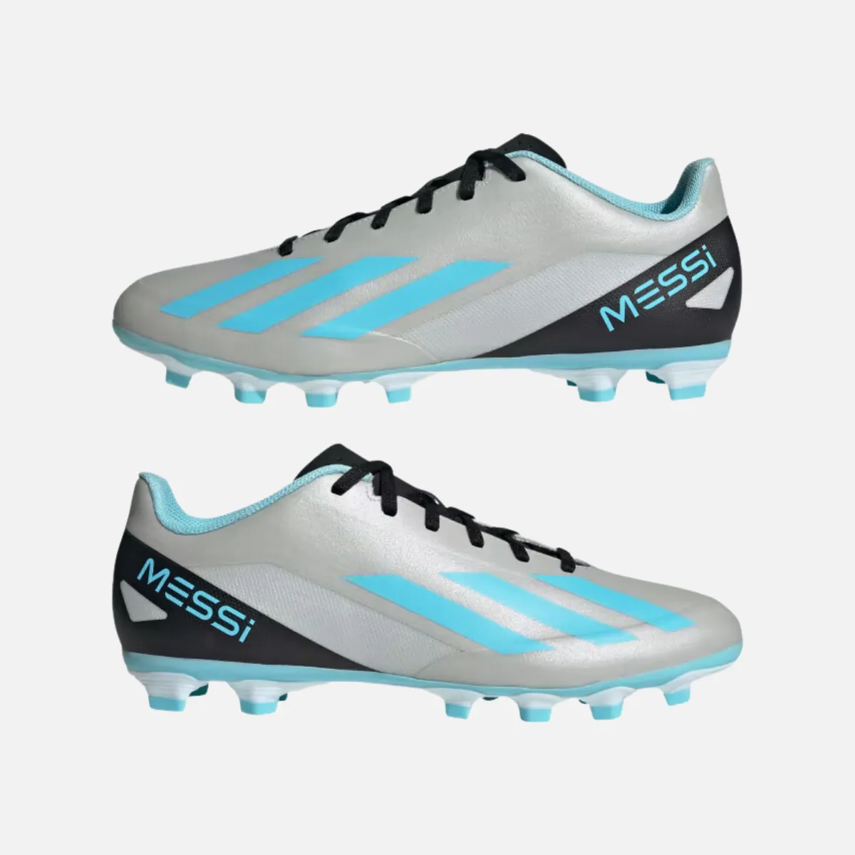 Adidas X Crayfast Messi.4 Flexible Football Groung Stud - Silver Metallic/Bliss Blue/Core Black