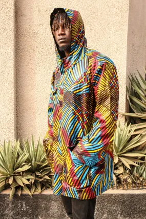 African Hooded Jacket In Wow Print