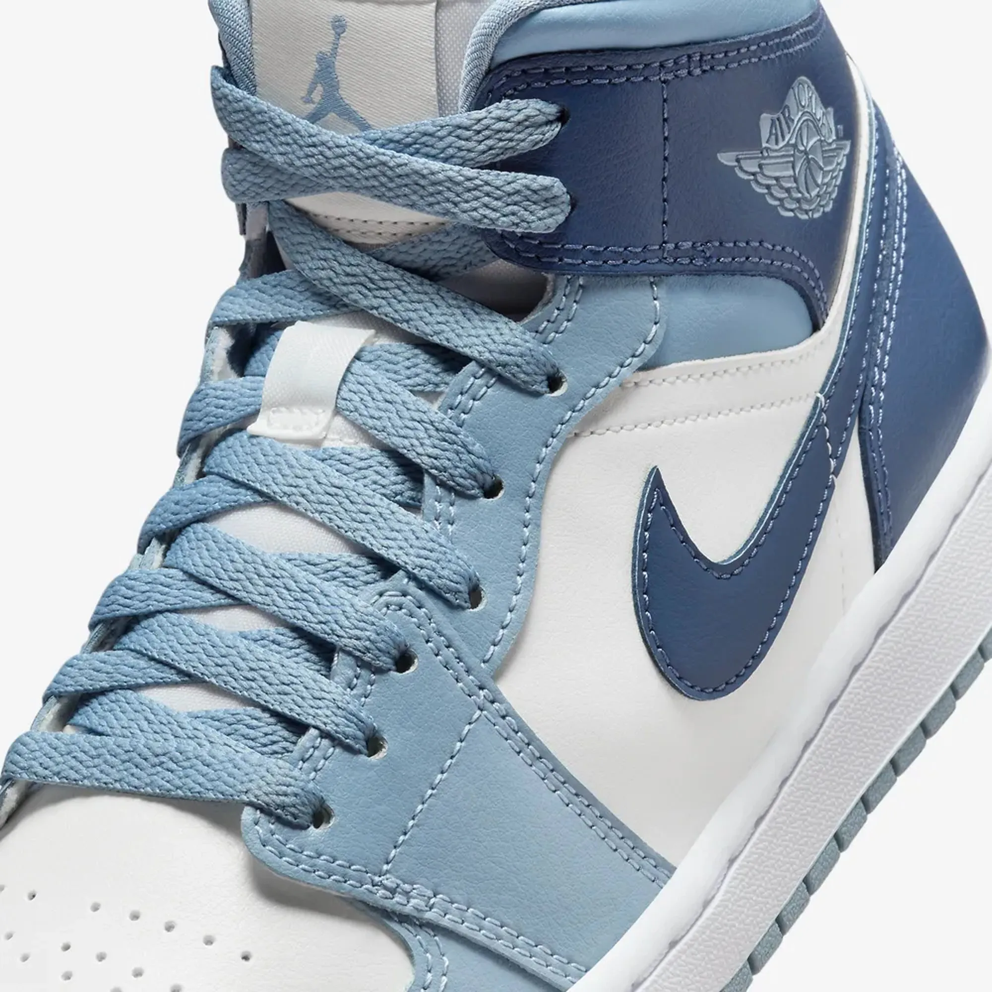 AIR JORDAN 1 MID 'SAIL/DIFFUSED BLUE-BLUE GREY-WHITE'