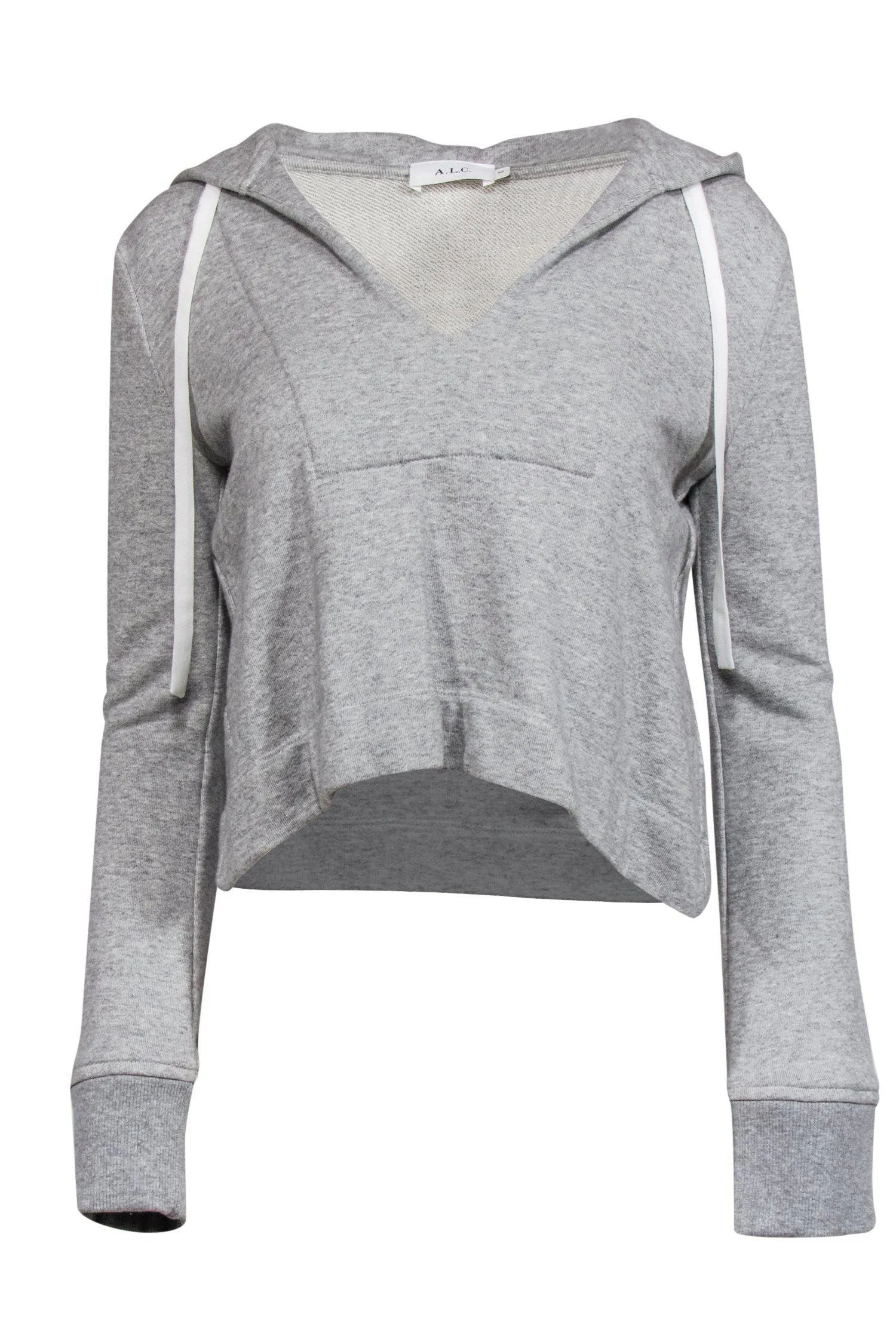 A.L.C. - Grey Cropped Hoodie Sz XS