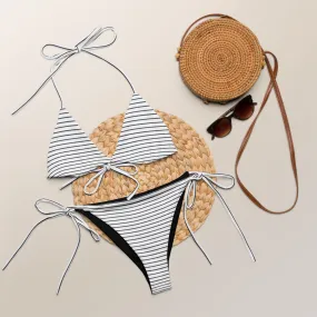 All-over print recycled string bikini