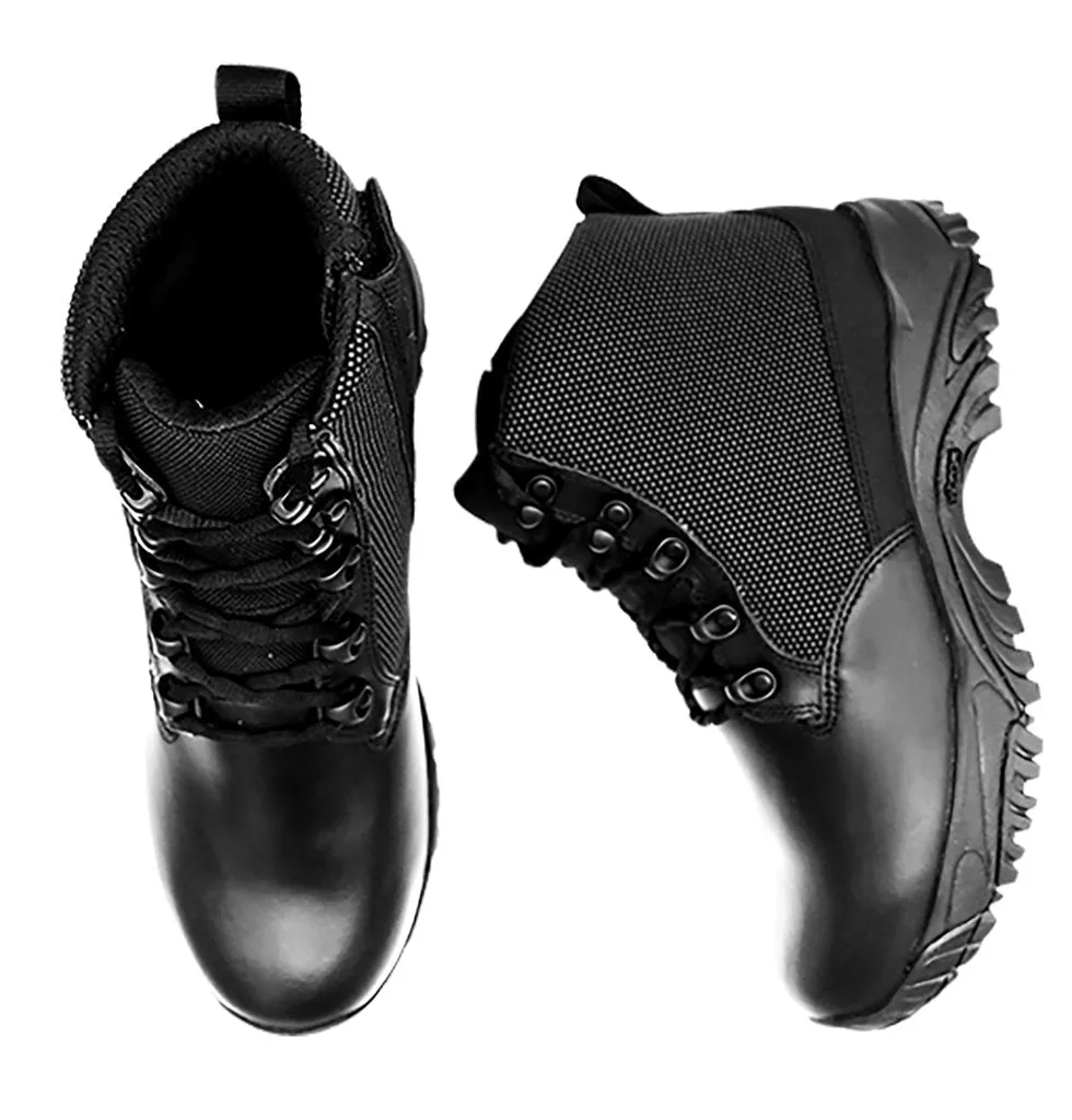 ALTAI Black Tactical Waterproof Side Zip 6" Boots (MFT100-ZS)