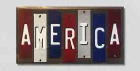 America Fun Strips Novelty Wood Sign