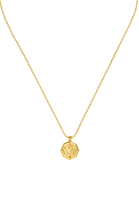 Angel Coin Necklace 14K Gold Plated