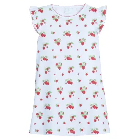 Angel Sleeve Dress - Strawberries