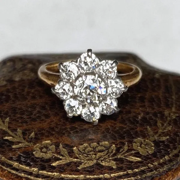 Antique Diamond Cluster Ring, Old Euro 0.33ct.