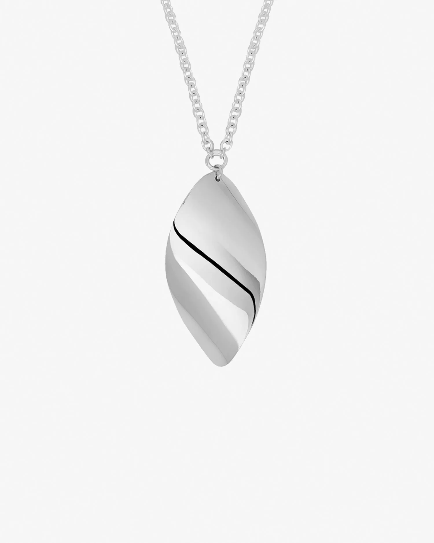 Aqua single necklace silver