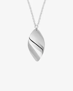 Aqua single necklace silver