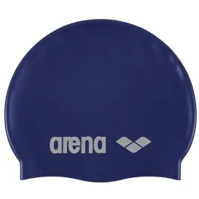 Arena Classic Silicone Swimming Cap | Denim - Silver