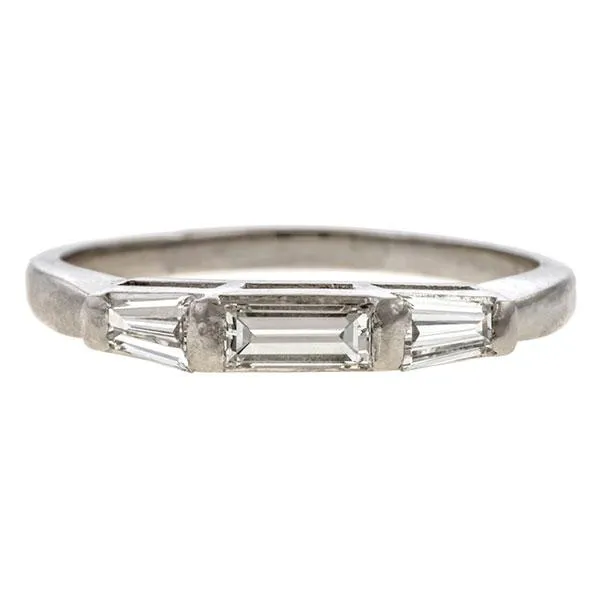 Art Deco Baguette Wedding Band