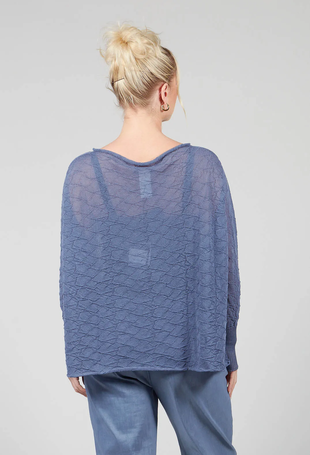 Art Deco Jumper in Steel Blue