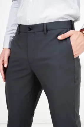 Ash Grey Slim Fit Stretch Formal Pants