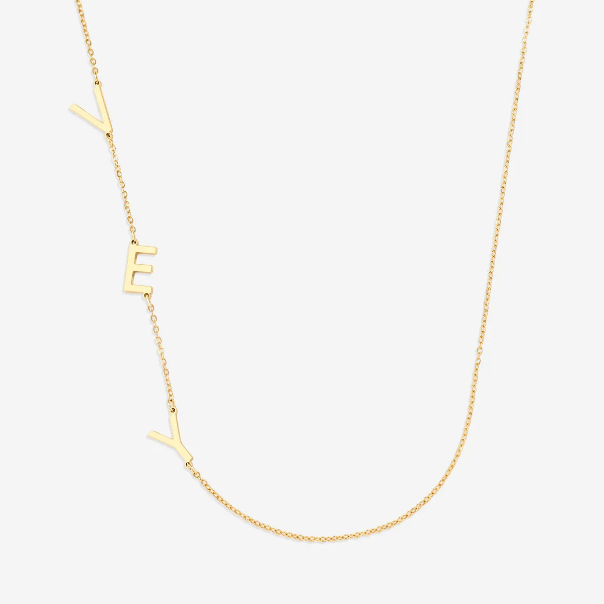 Asymmetrical Initials Necklace