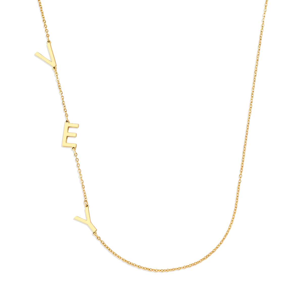 Asymmetrical Initials Necklace