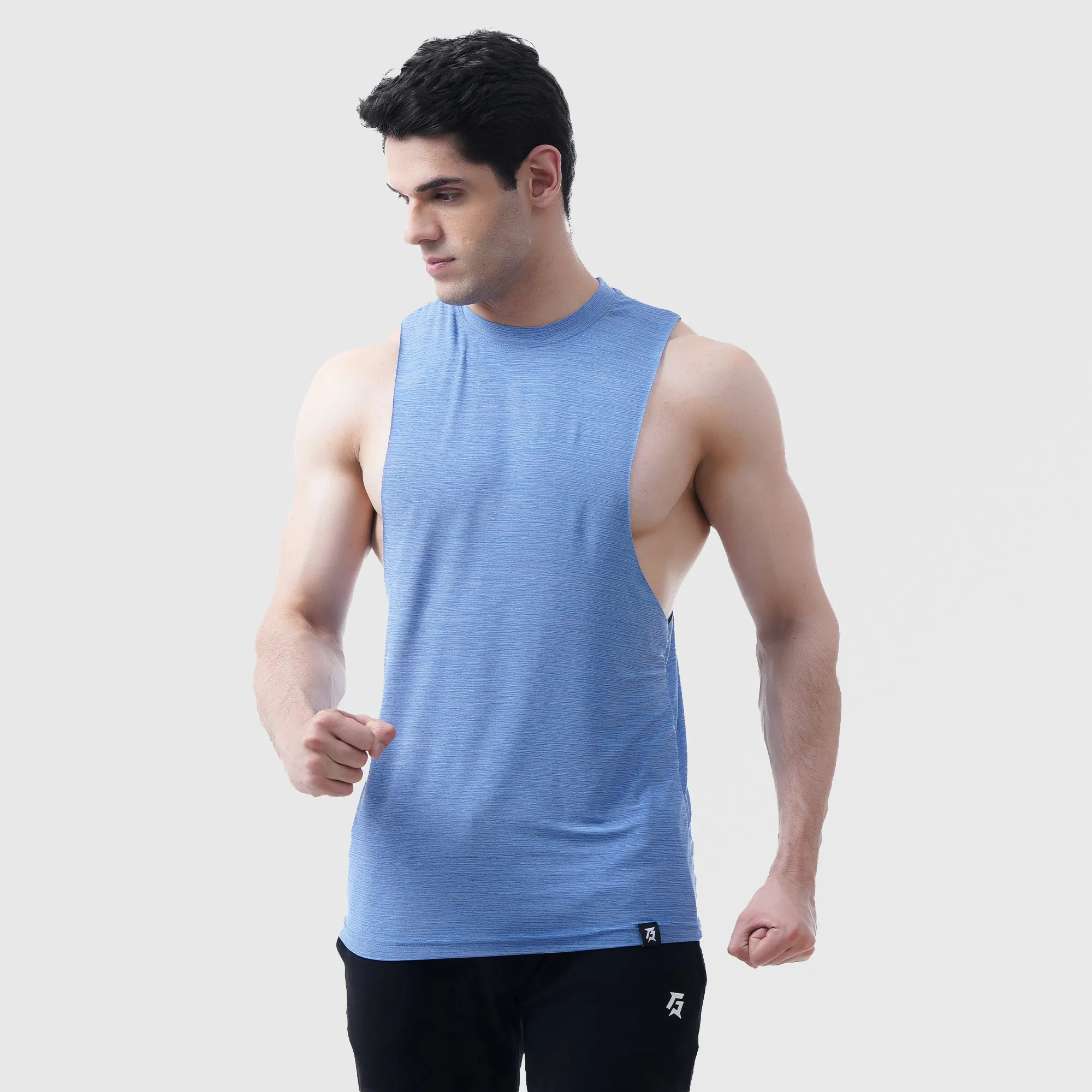 Athletic Drop Arm Tank (Light Blue)