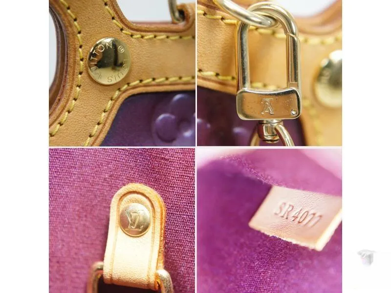 Auth Pre-owned Louis Vuitton Vernis Violet Purple Roxbury Drive Hand Bag Strap 2-way M93569 180833