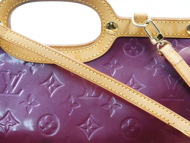 Auth Pre-owned Louis Vuitton Vernis Violet Purple Roxbury Drive Hand Bag Strap 2-way M93569 180833