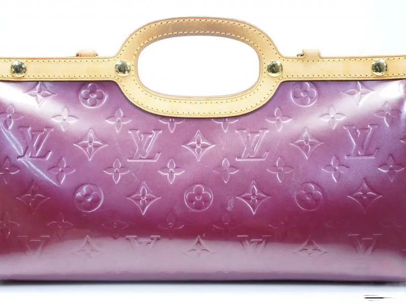 Auth Pre-owned Louis Vuitton Vernis Violet Purple Roxbury Drive Hand Bag Strap 2-way M93569 180833