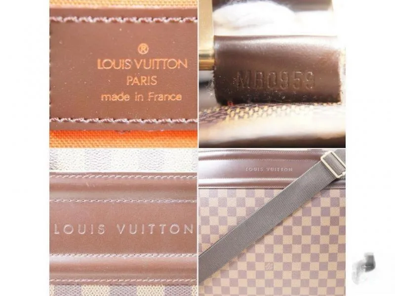 Authentic Pre-owned Louis Vuitton Damier Nolita Mm Travel Bag Soft Suitcase Strap N41452 171052