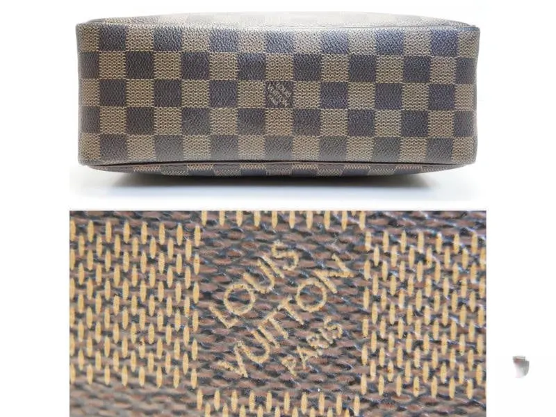 Authentic Pre-owned Louis Vuitton Damier Trousse Toilette Cosmetic Pouch Clutch Bag N47624 181659