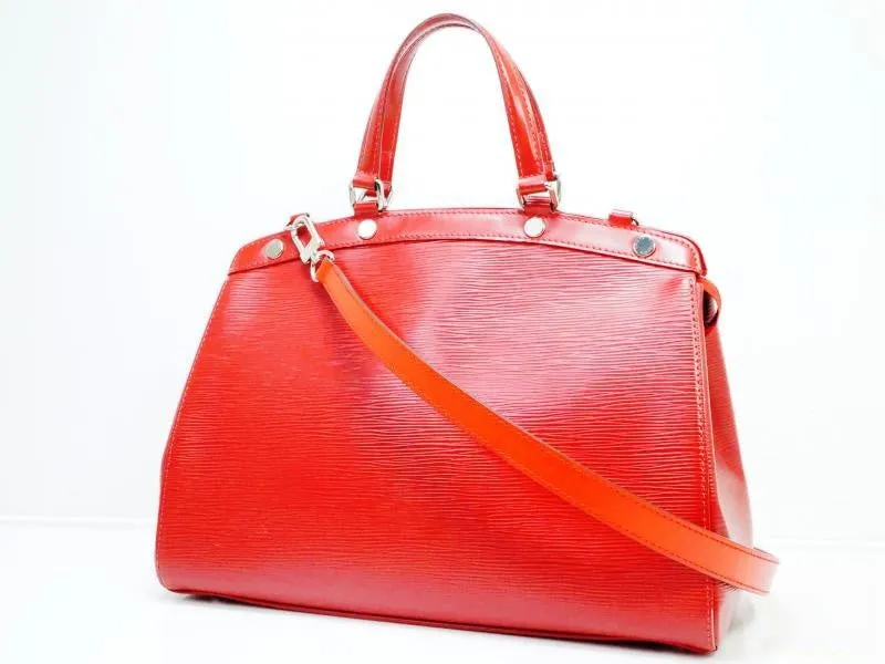 Authentic Pre-owned Louis Vuitton Epi Carmin Red Brea MM 2-way Hand Tote Bag Strap M4030e 150475