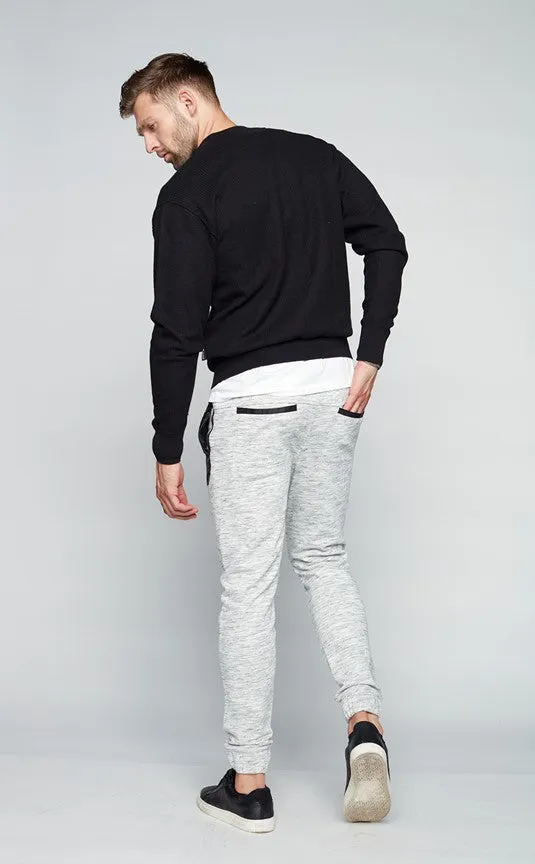 AXEL - Pull-On French Terry Jogger - Grey Space Dye