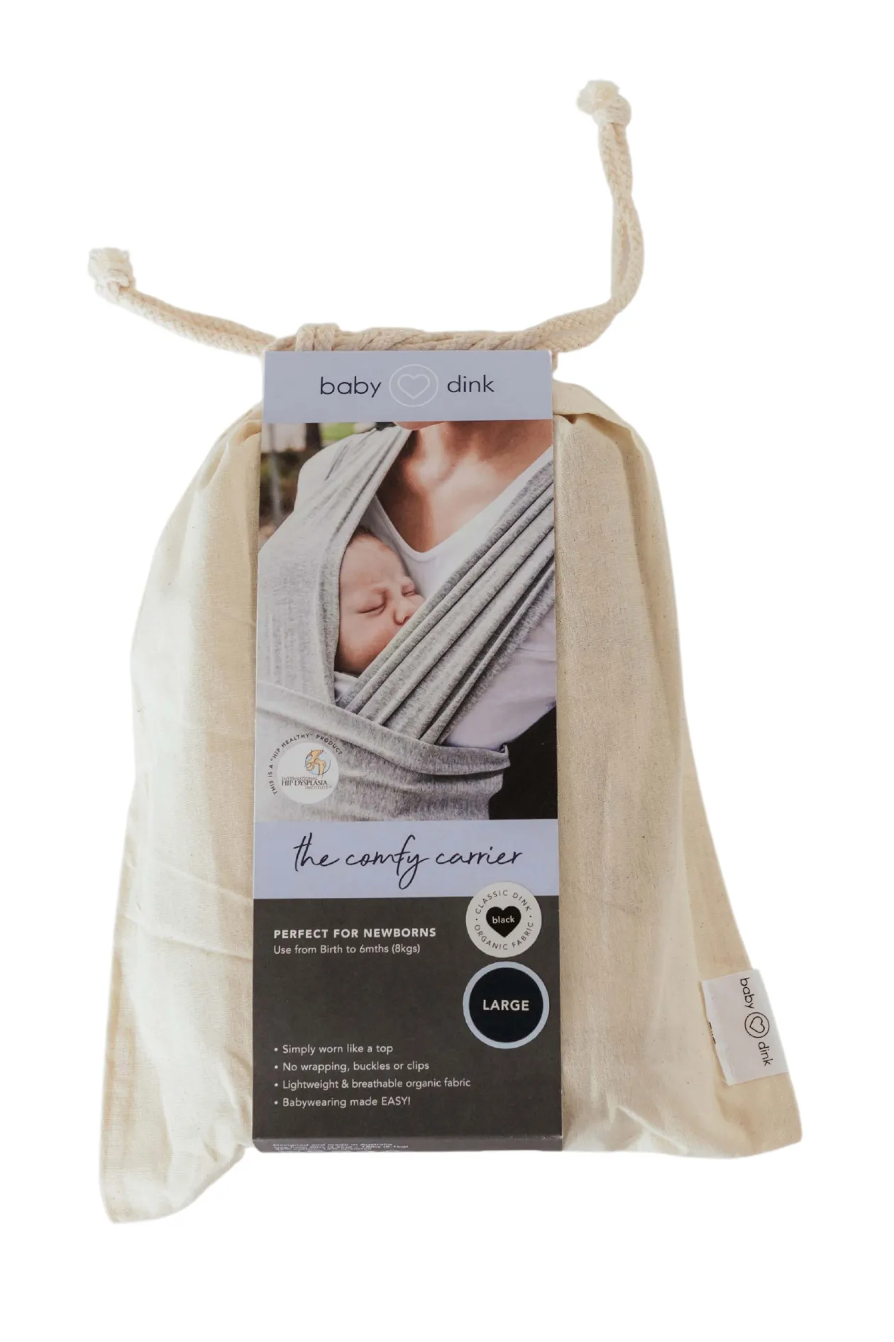 BabyDink Organic Newborn Baby Carrier - Lunar