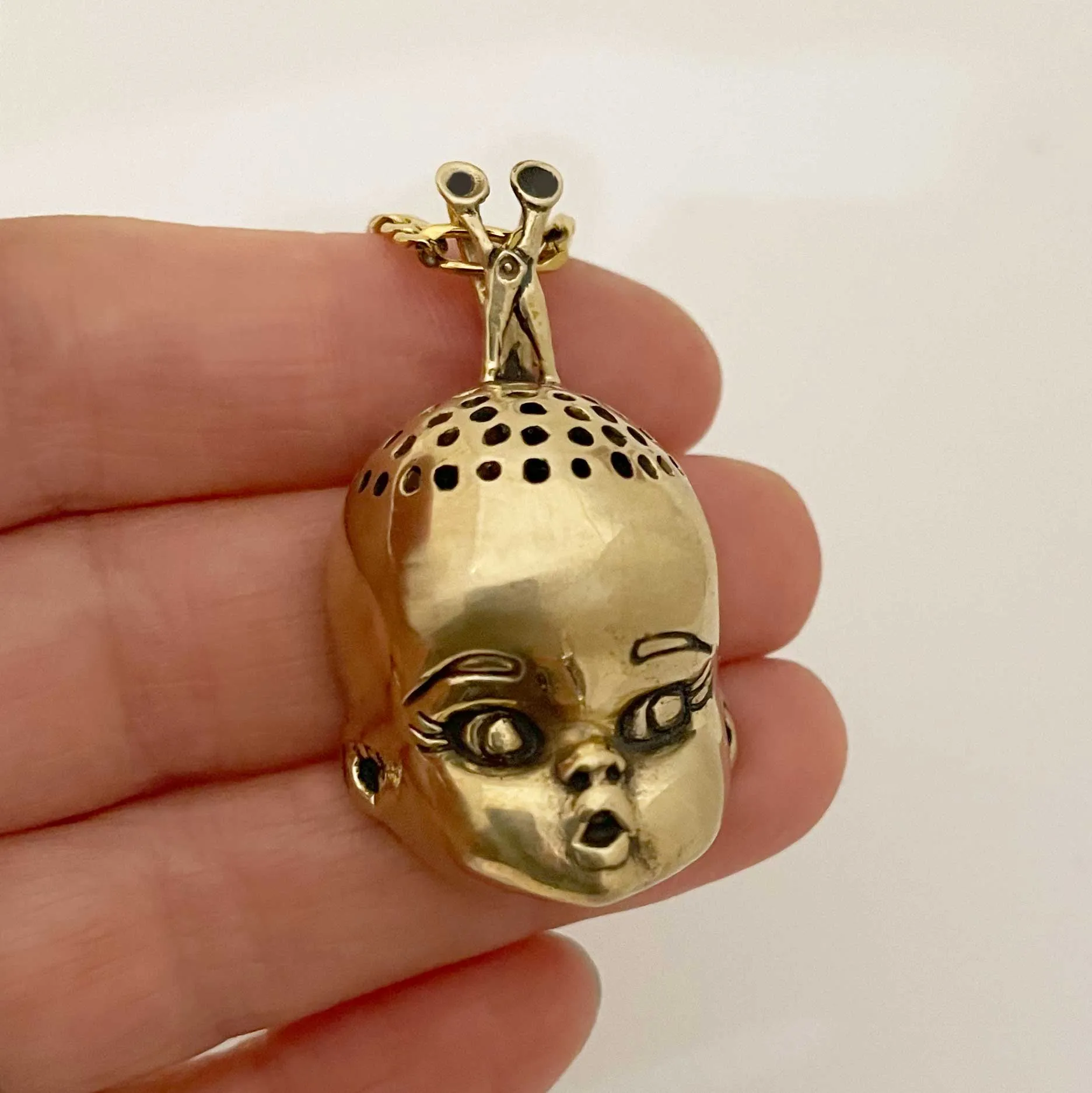 Baldie Doll Head Necklace- Ready to Ship