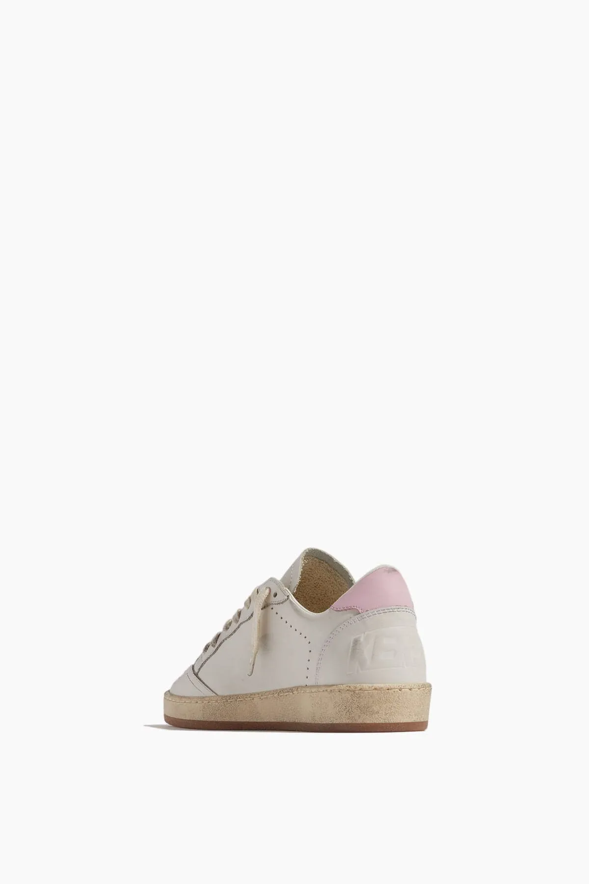 Ball Star Sneaker in White/Platinum/Orchid Pink