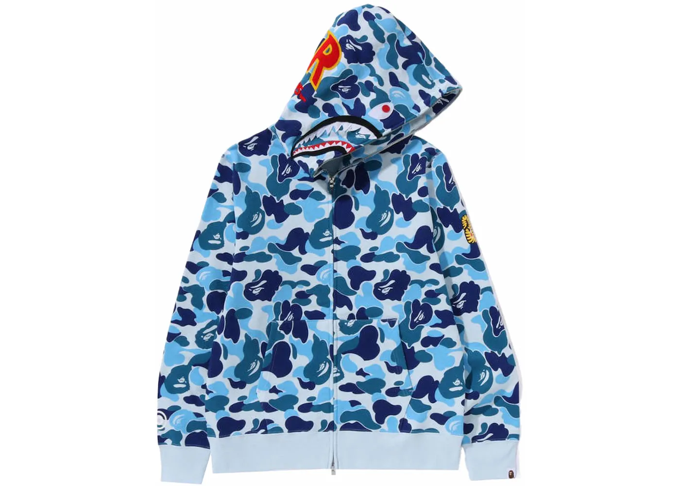 Bape ABC Camo Shark PONR Full Zip Hoodie 'Blue'