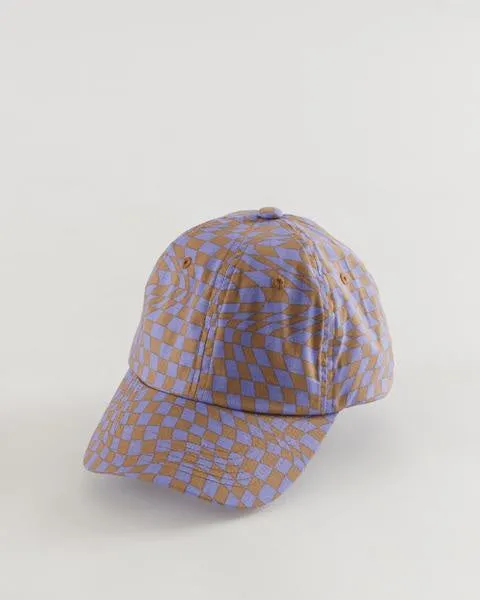 Baseball Cap Lavender Check