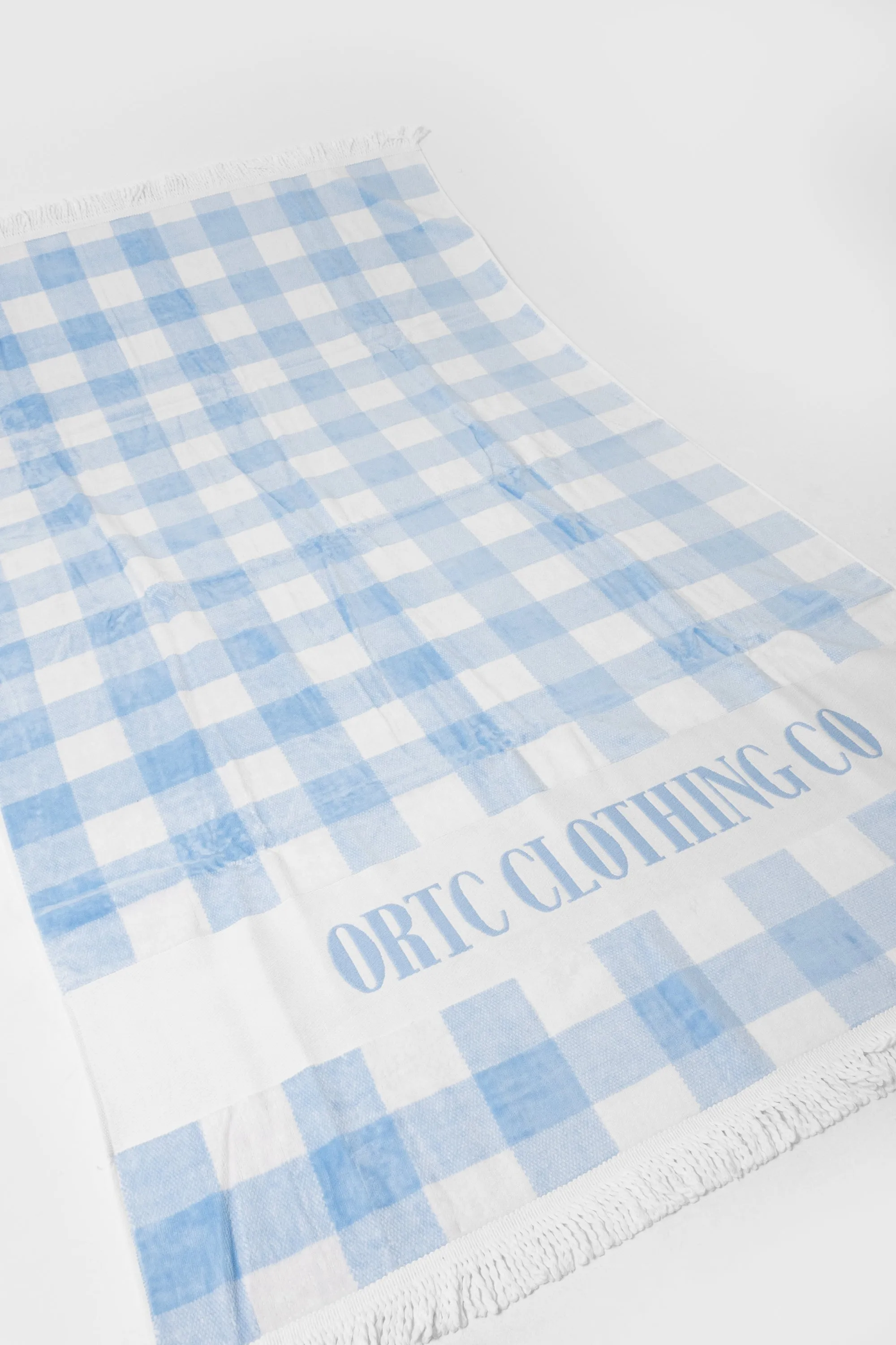 Beach Towel Blue Gingham