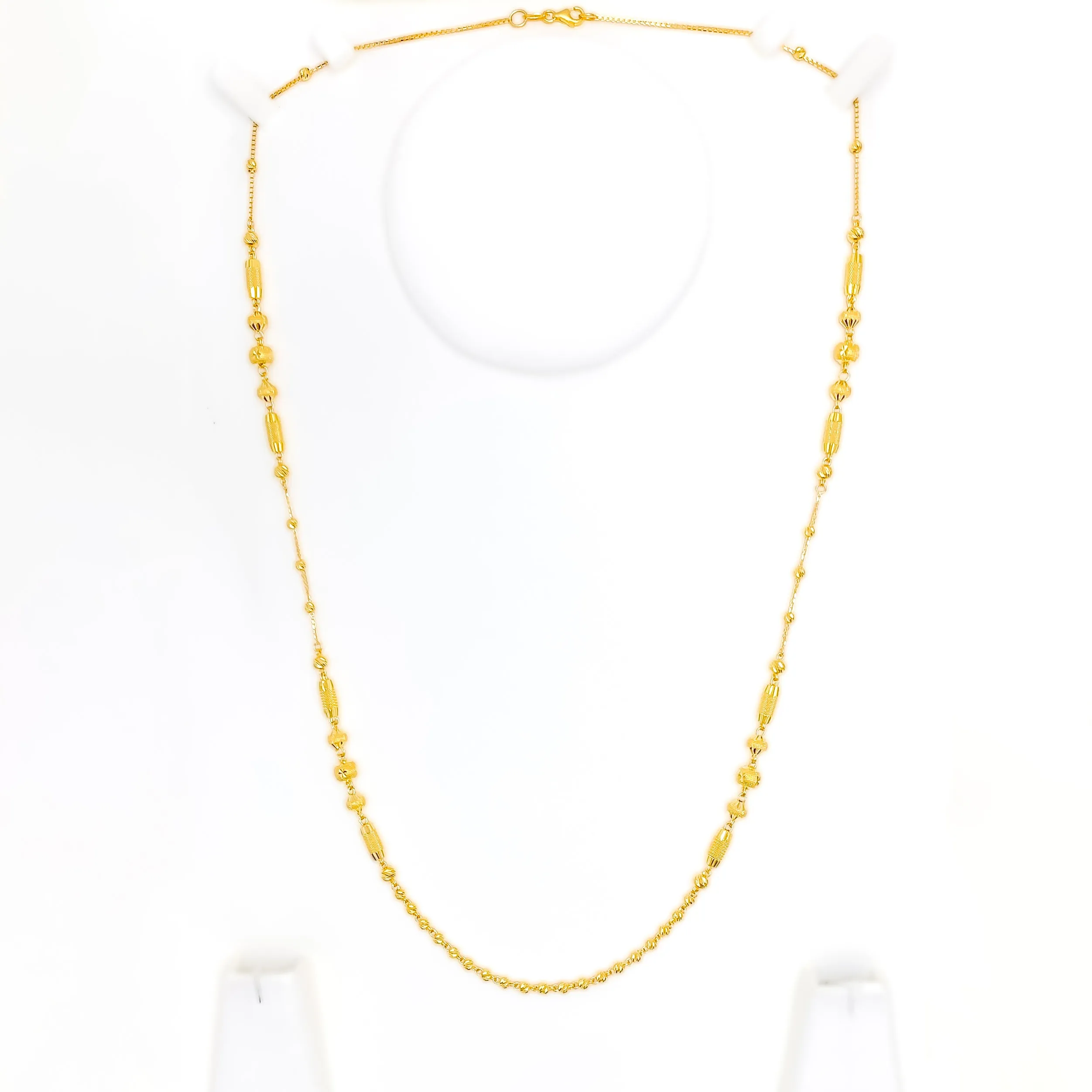 Bespoke Golden 22k Gold Shimmering Long Necklace - 26"