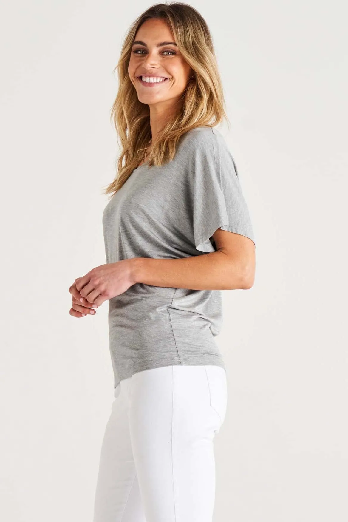 Betty Basics Maui Tee in Grey Marle