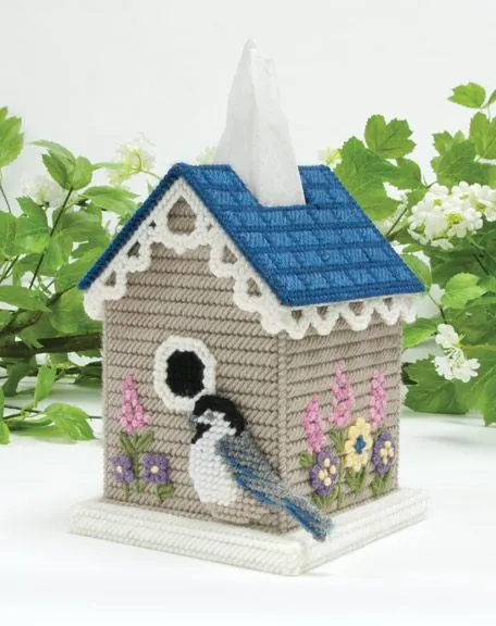 Birdhouse Tissue Box Cover Pattern