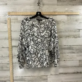 Black & White Top 3/4 Sleeve White House Black Market, Size Xs