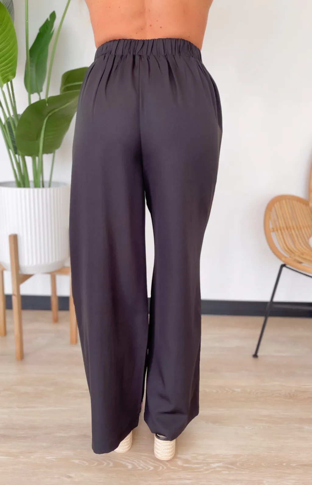 Black Wide Leg Trousers