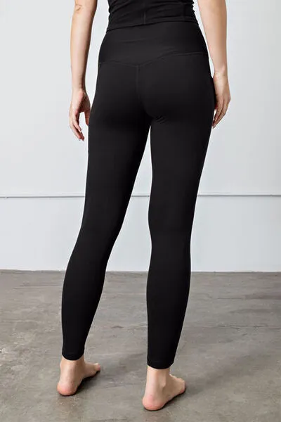 Black Wide Waistband Leggings