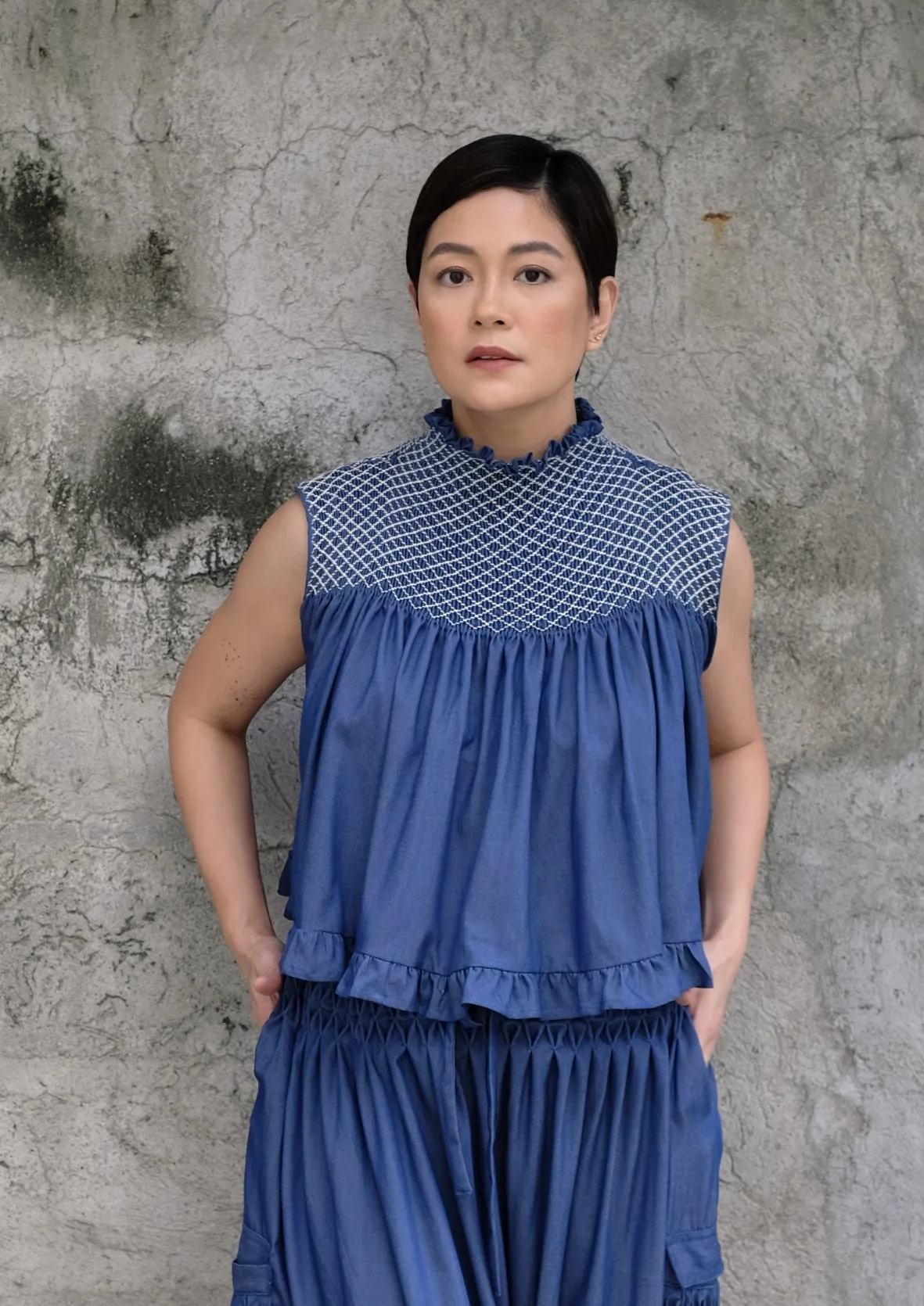 blaire top - blue chambray